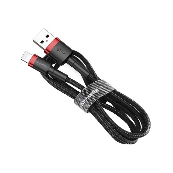 Baseus Cafule USB to Lightning Cable - 3 Meters   Red Black Fashion