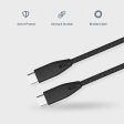 Powerology Braided USB-C to USB-C Cable - 2m   6.6ft Supply