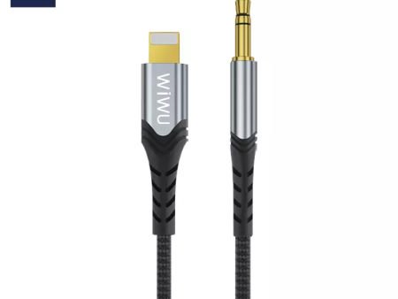 Wiwu Aux Stereo Cable 3.5Mm To Lightining 1.5Mtr - Black Sale