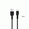 Hoco X20 Flash Charging Data Cable - 2 Meter   Type-C (2 PCs)   Lightning - (3 PCs)   Black   Pack Of 5 Cheap