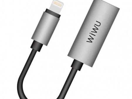 Wiwu LT02 Lightning Charging Adapter - Grey For Sale