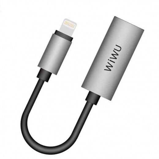 Wiwu LT02 Lightning Charging Adapter - Grey For Sale