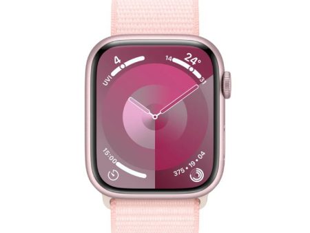 Apple Watch Series 9 with Sport Loop - LTPO OLED   64GB   45mm   Small Medium   Bluetooth   Wi-Fi   Cellular   Light Pink Fashion