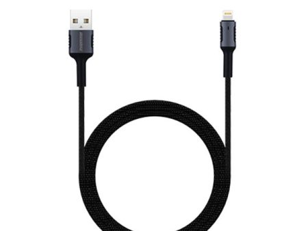 RockRose Armour AL 2.4A Lightning Cable - 1M   Black   Midnight Blue Sale