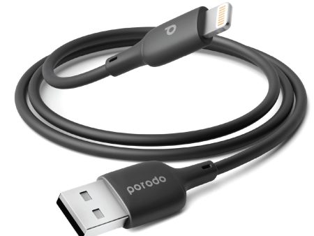 Porodo Blue PVC Lightning Cable 1m 3.2ft - Black Hot on Sale