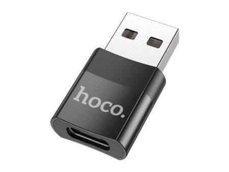 Hoco UA17 USB 2.0 to Type-C OTG Adapter - Black For Cheap