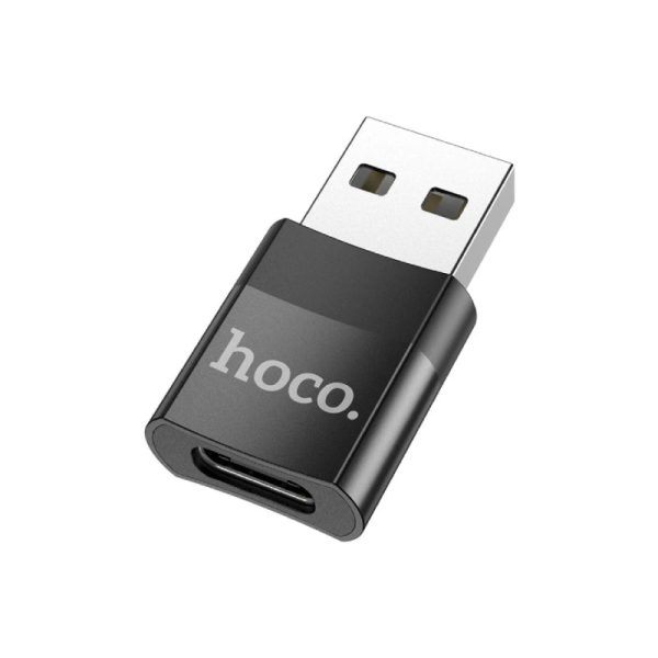 Hoco UA17 USB 2.0 to Type-C OTG Adapter - Black For Cheap