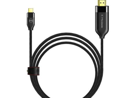 Mcdodo 4K High Resolution HDMI Cable - HDMI   USB-C   2 Meters   Black Cheap