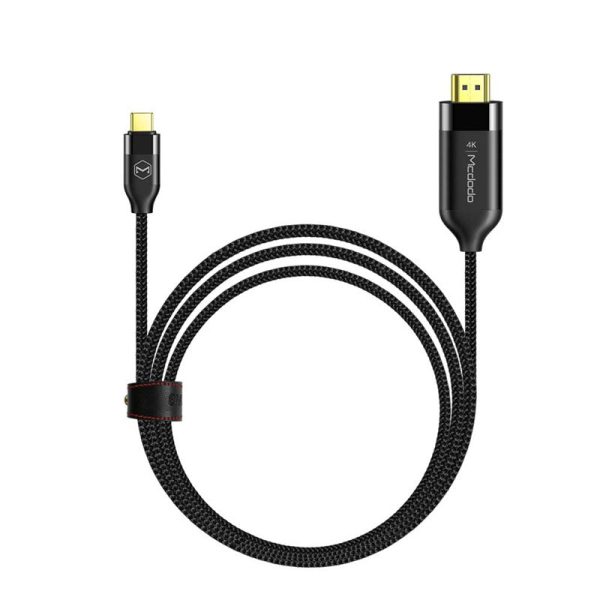 Mcdodo 4K High Resolution HDMI Cable - HDMI   USB-C   2 Meters   Black Cheap