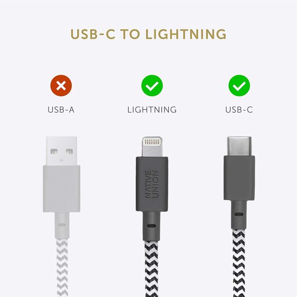 Native Union Belt Cable USB-C to Lightning 1.2M - Cosmos Black Cheap