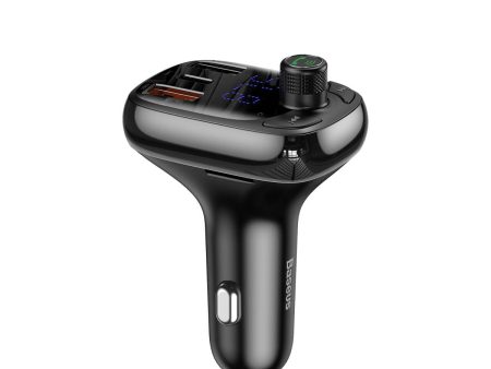 Baseus T Shaped S-13 Bluetooth MP3 Car Charger - Black Online