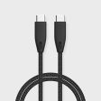 Powerology Braided USB-C to USB-C Cable - 2m   6.6ft Supply