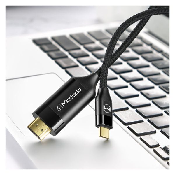 Mcdodo 4K High Resolution HDMI Cable - HDMI   USB-C   2 Meters   Black Cheap