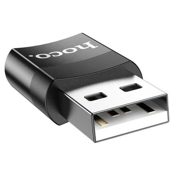 Hoco UA17 USB 2.0 to Type-C OTG Adapter - Black For Cheap