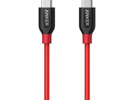 Anker Powerline+ USB-C to USB-C 2.0 (0.9m) - Red Online Sale