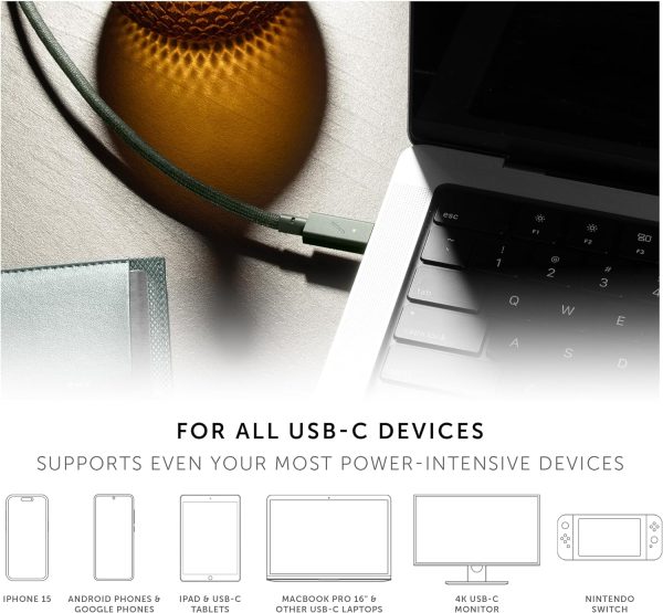 Native Union Belt Cable Pro 240W (USB-C to USB-C) - Slate Green Online