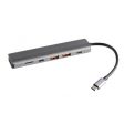 Powerology 6in1 Slim 4K HDMI USB-C Hub - Gray Supply