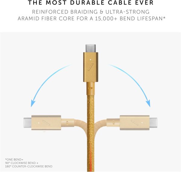 Native Union Belt Cable Pro 240W (USB-C to USB-C) - Kraft For Sale