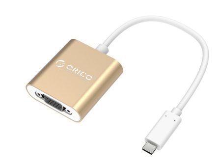 ORICO USB Type-C To VGA Adapter - Gold Hot on Sale