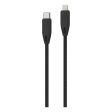 Powerology Braided - USB-C to Lightning Cable   4ft   Black Cheap