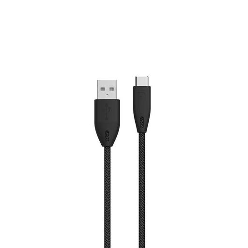 Powerology Braided USB-A to Type-C Cable - 1.2m   4ft Online Sale