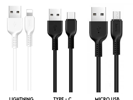 Hoco X20 Flash Charging Data Cable - 3Meter   Type-C  Lightning   Micro USB   Black   White For Cheap